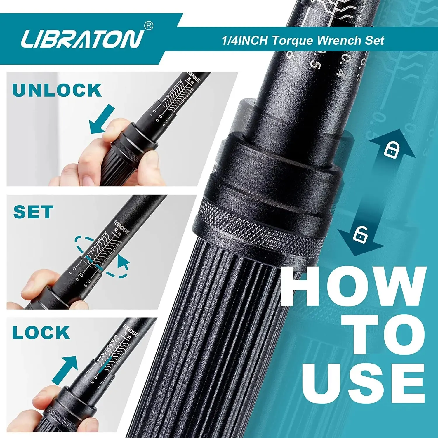 Libraton Микродинамометрический Ключ 1/4 &quot5-25 Нм Инструмент Для Ремонта Велосипеда С