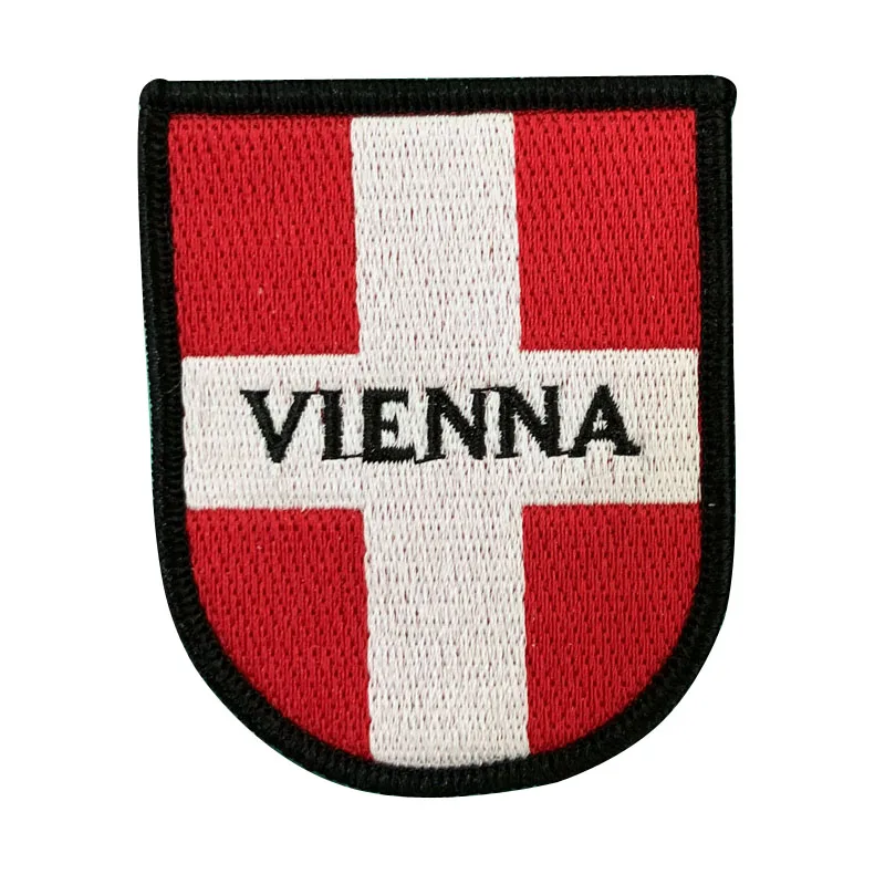 Высококачественная нашивка с вышивкой щита VIENNA значок и подлокотники всегда