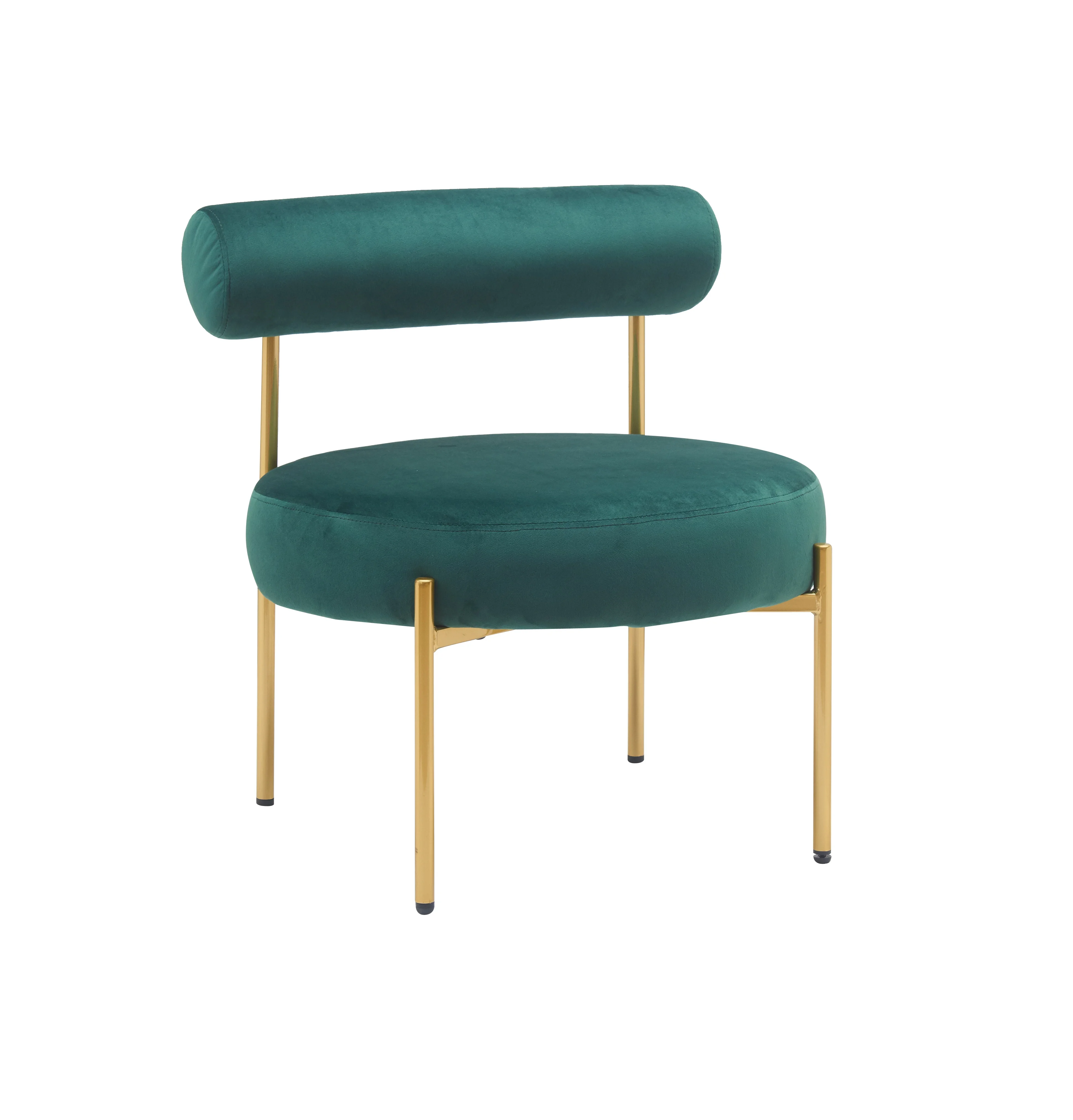 

Velvet Accent Chair, Modern Gold Vanity Chair for Living Room, Upholstered Comfy Armless Chair with Backrest