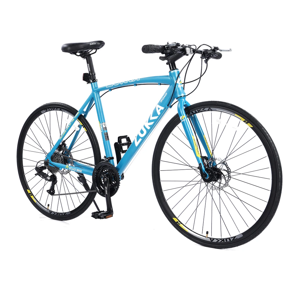 

27 Speed Hybrid bike Disc Brake Road Bike For men women's City Bicycle blue