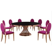 Modern Dining Room Furniture Cheap Wedding Chairs And Tables Rose Black Gold Metal Luxury Banquet Chair Dining Chairs