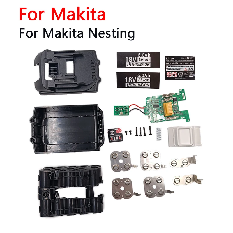 

New Version For Makita Nesting,For Makita 18V BL1830 BL1840 BL1850 BL1860 Etc Lithium Ion Battery Plastic Case Nesting