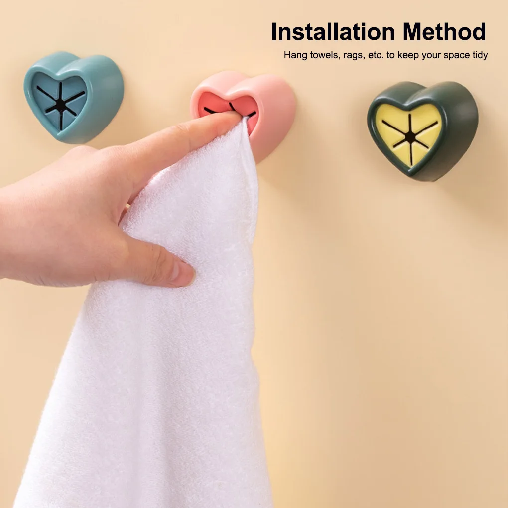 

Towel Rack Self Adhesive Wall Mounted Rag Holder Punch Free Washroom Washcloth Hanger Removable Clip Organizer