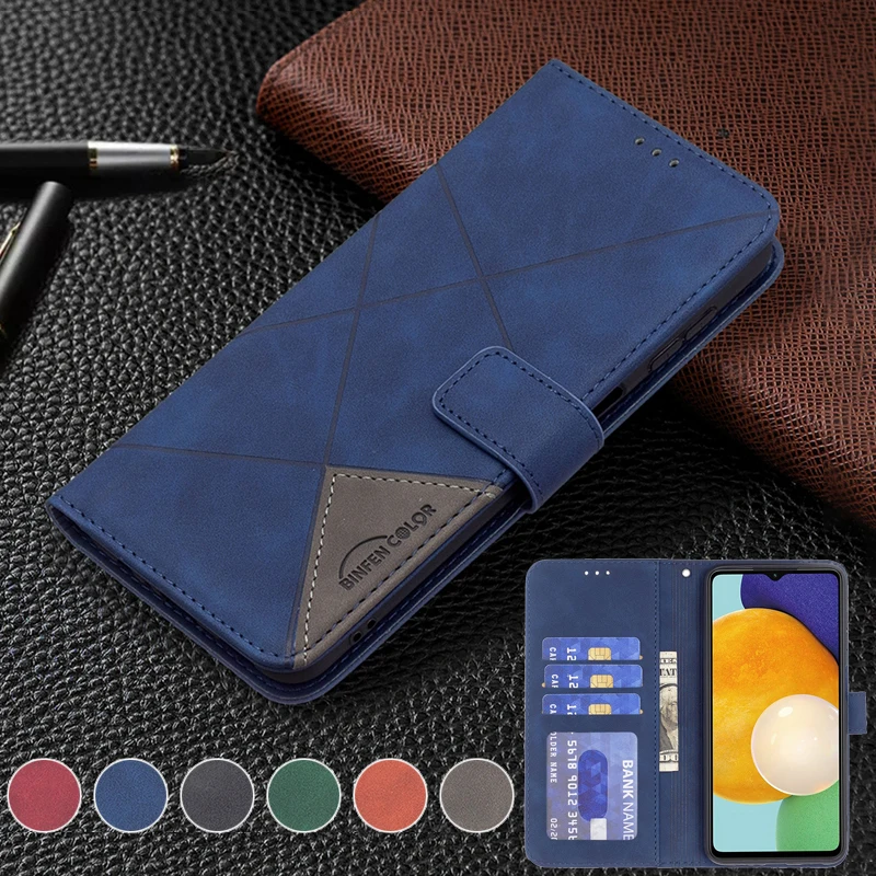 

For Galaxy A03 Core A03S A12 Nacho A22 A32 A50 A51 A52 A52S A71 A72 S22 S21 S20 Plus Ultra FE S10 Plus Wallet PU Leather Case