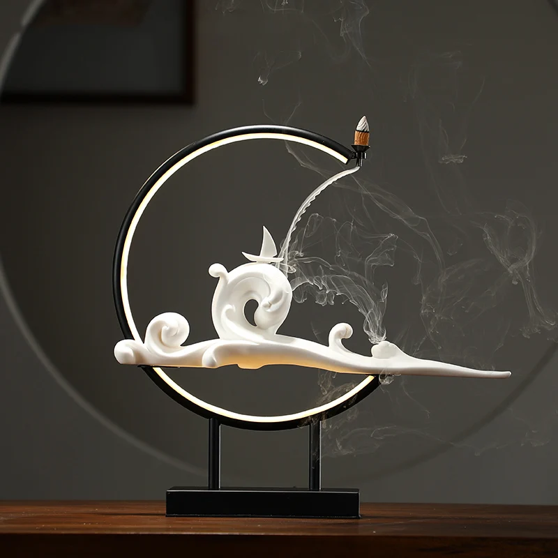 

Halloween Wooden Incense Burner Holder Ceramic Chinese Backflow Incense Burner Room Fragrance Incensario Home Decor