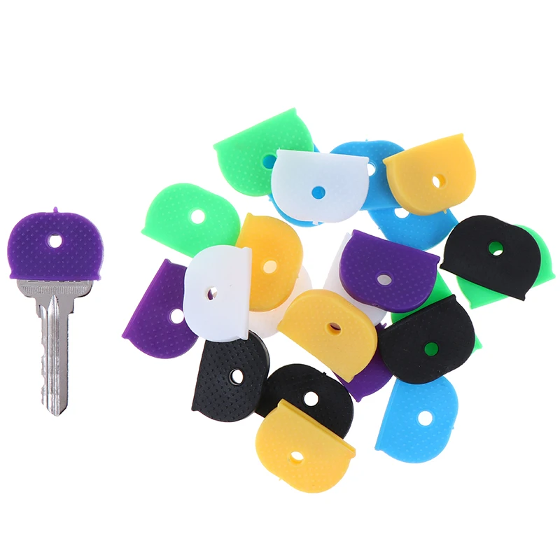 

24/32 Pcs Assorted Colors Soft PVC Colorful Key Top Covers Head/Caps/Tags/ID Markers Mixed Toppers Keyring Accessories