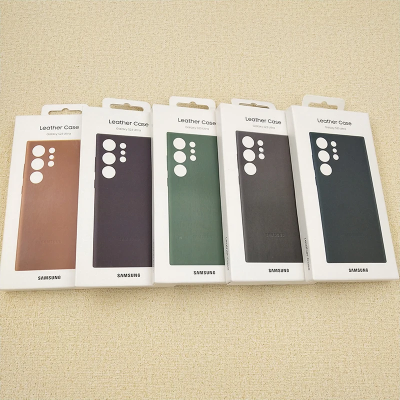 

New Samsung Galaxy S23 Ultra 5G Case High Quality Leather Cover For S23Ultra S23U All inclusive Lens Protective Shell With Box