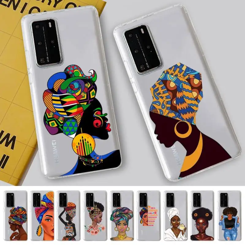 

Cartoon South Africa Woman Phone Case For Huawei P 20 30 40 pro lite Psmart2019 Honor 8 10 20 Y5 6 2019 Nova3E