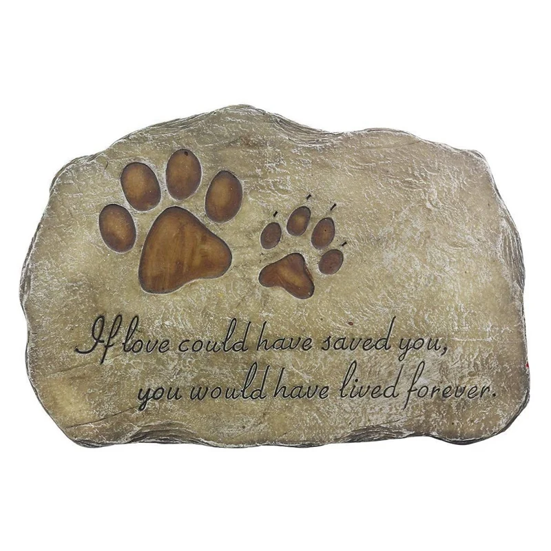 

SEWS-Pet Memorial Stone Marker For Dog Or Cat Garden Stone For Loved Pet Pet Grave Headstone Tombstone Loss Of Pet Gift