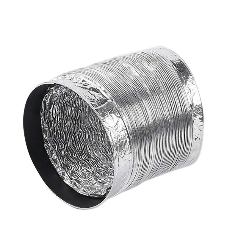 

New-Ventilator Pipe PVC Aluminum Tube Air Ventilation Pipe Hose Flexible Exhaust Duct Air System Vent Bathroom 100Mmx2m