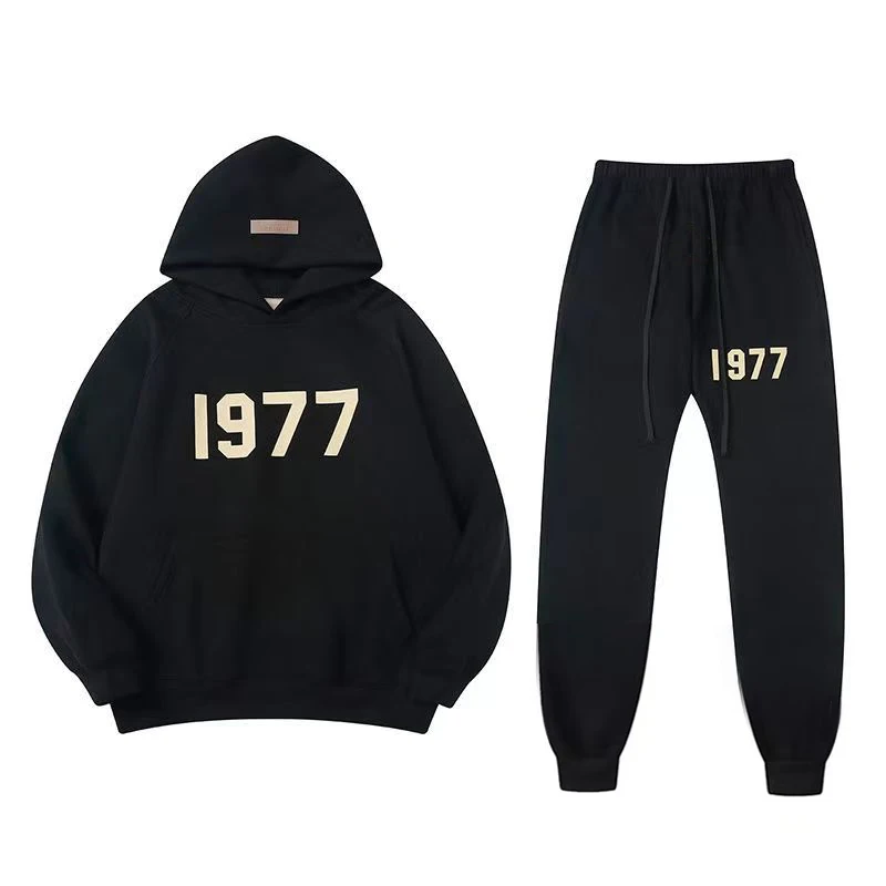 1977 Hoodie Set Autumn Mens Essentials Tracksuit Winter Brand Printed Womens New Oversized Sports Suit Pant Sets Free Shipping