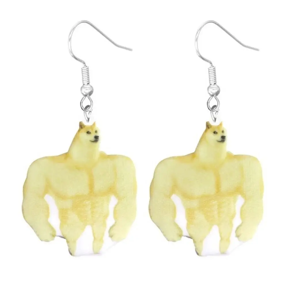 Женские акриловые серьги-подвески в виде кошки