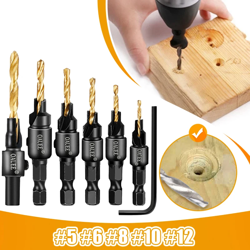 Универсальный набор сверл из высокоскоростной стали для деревообработки