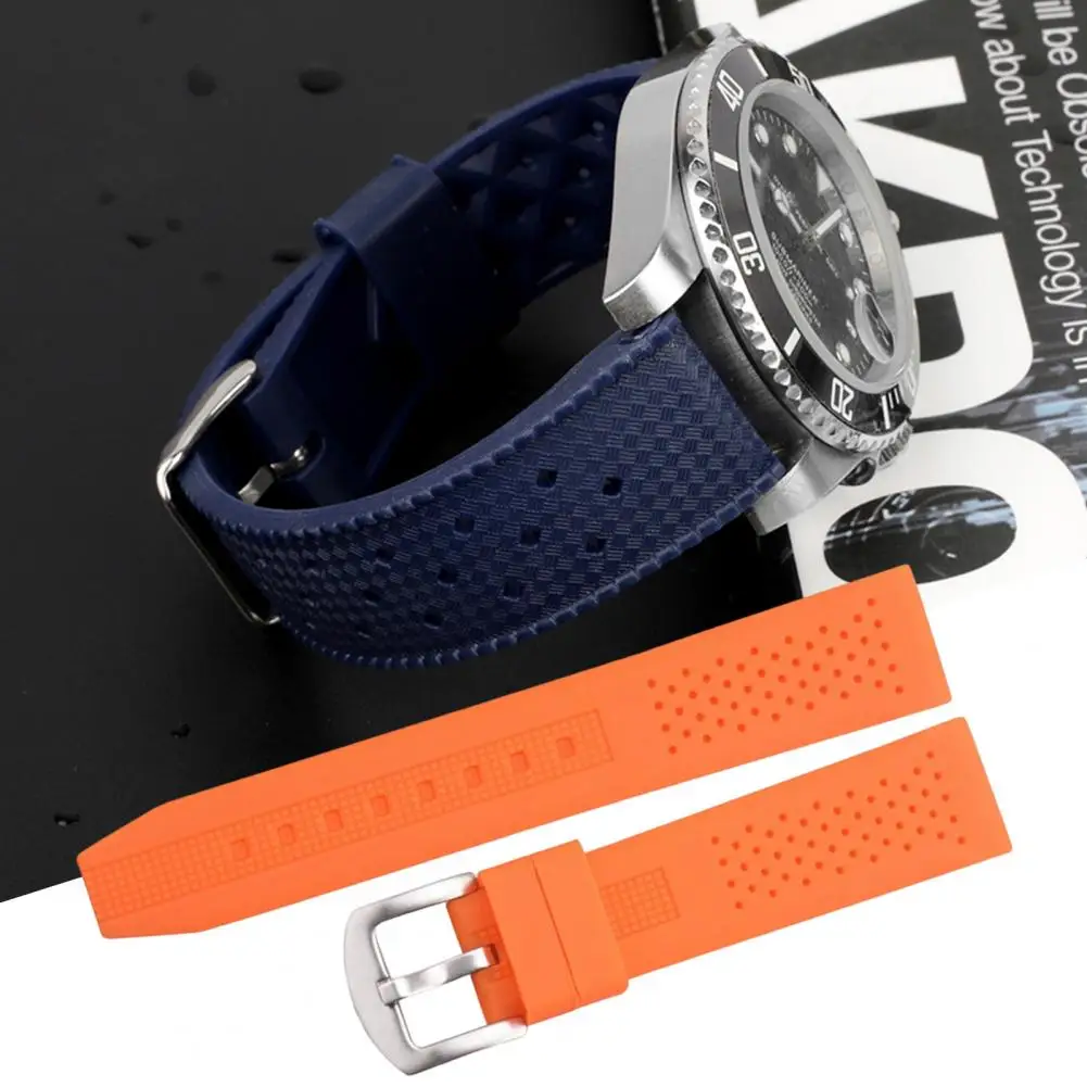

Breathable Soft Silicone Wristwatch Strap Replacement Watch Belt Breathable Soft Silicone Wristwatch Strap Replacement