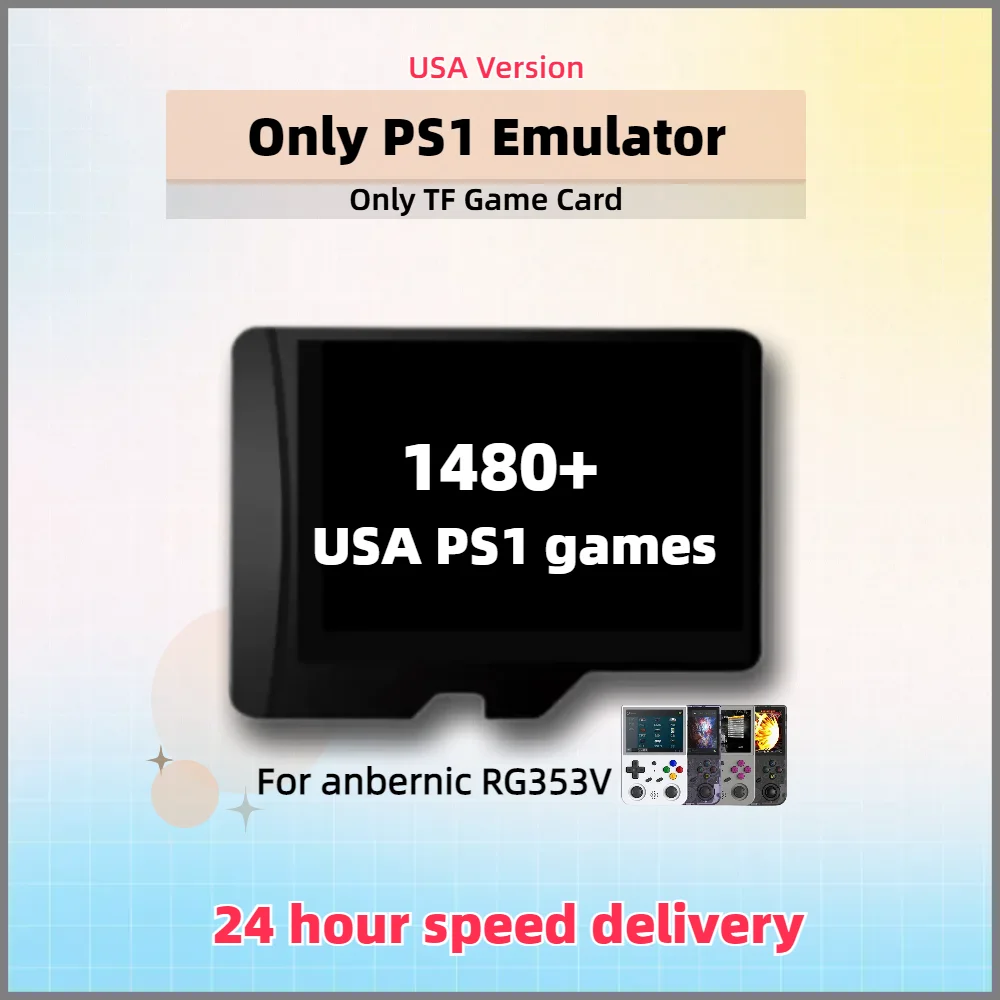 

PS1 Game Card For Anbernic RG353v USA Version Complete Collection 1480+ 512G TF Micro Sd Memory Classic Retro Handheld Pocket