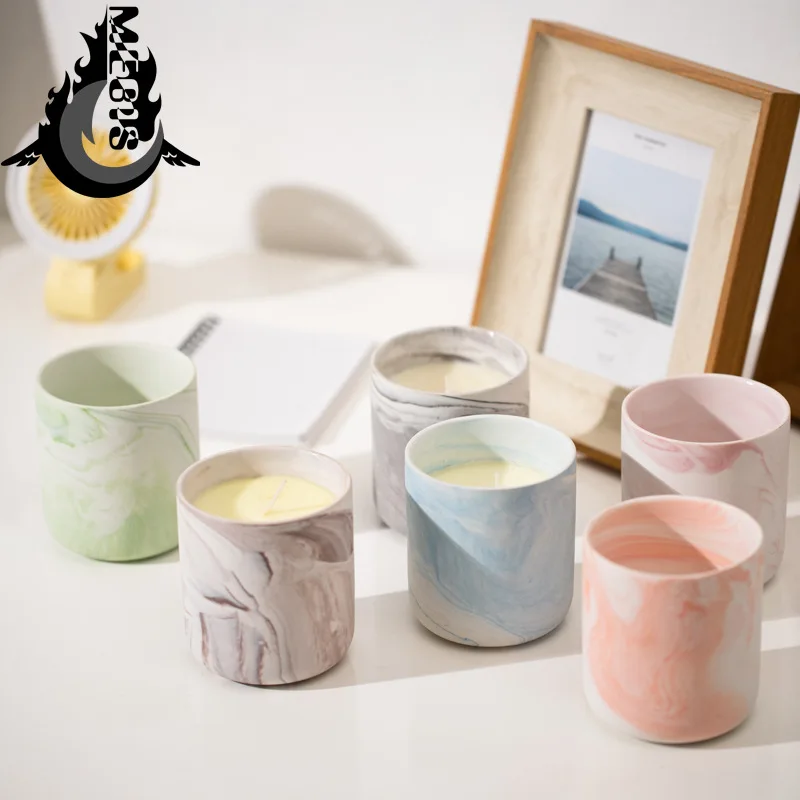

Gift Empty Ceramic Candle Jar Marble Candle Jar Container For Scented Candles 375ml Candle Jar Wholesale