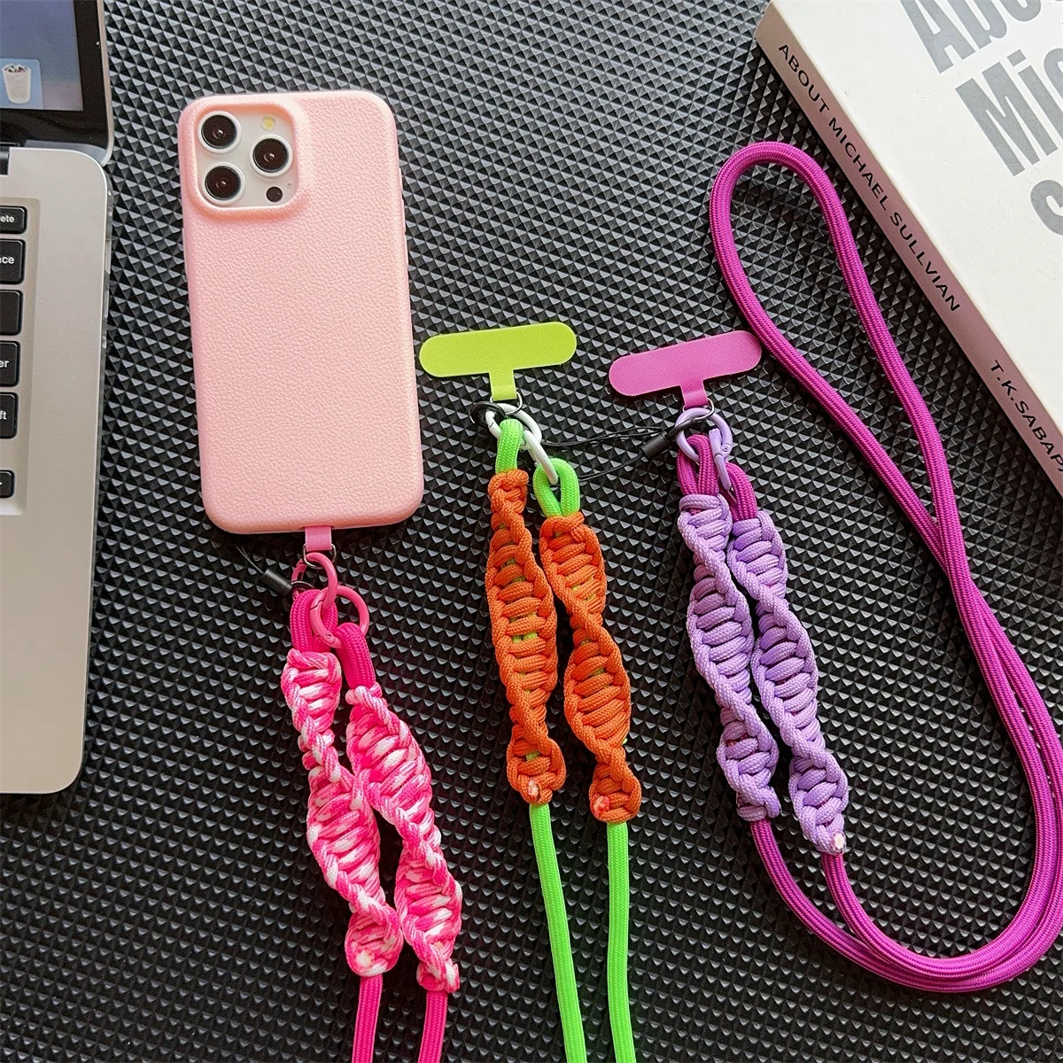 Ремешок через плечо брелок регулируемый винт веревка со сменной нашивкой для