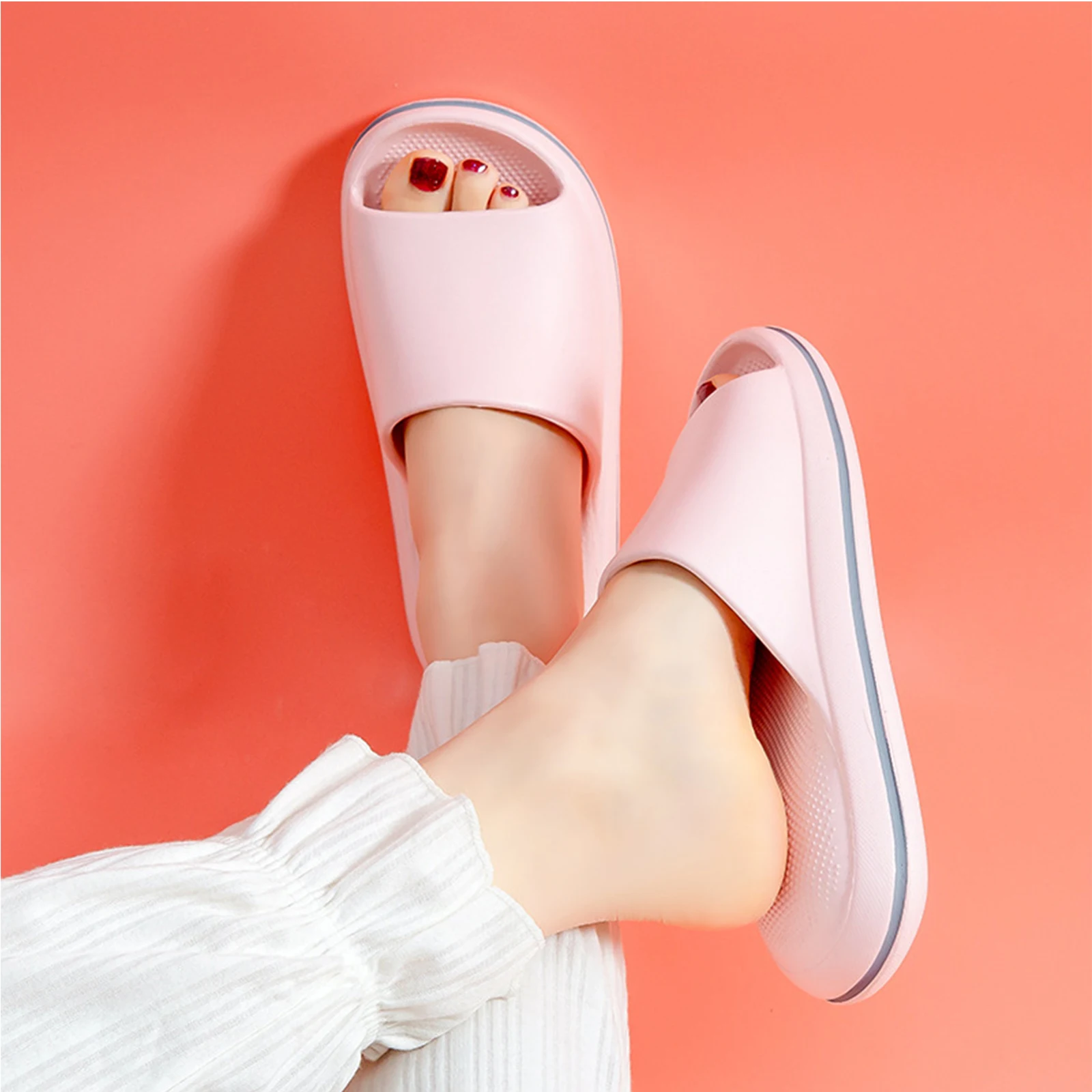 Cute Cloud Home Pillow Slides Men EVA Soft House Slippers Beach Platform Heels Women Shower Shoes Indoor Colorful Sandals Summer