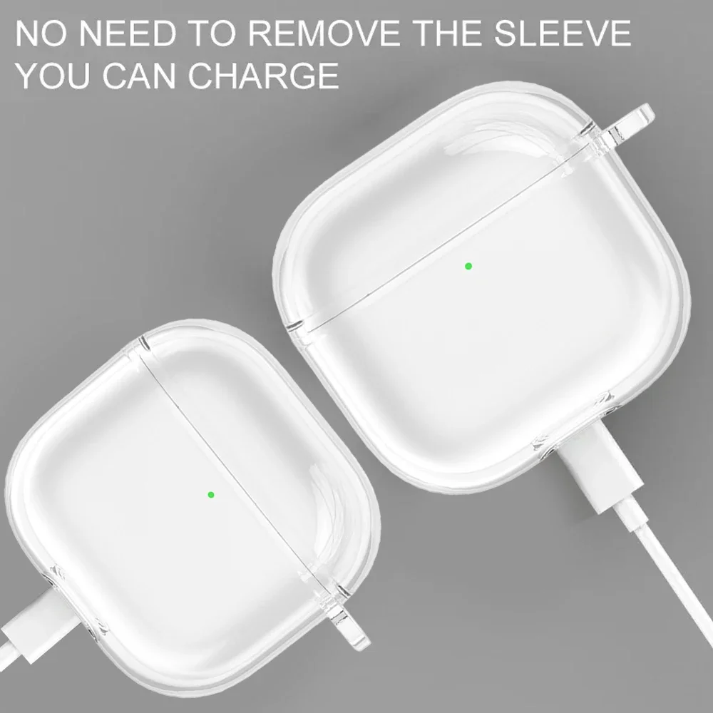 Прозрачный защитный чехол для наушников Airpods 4 мягкий ударопрочный из ТПУ с