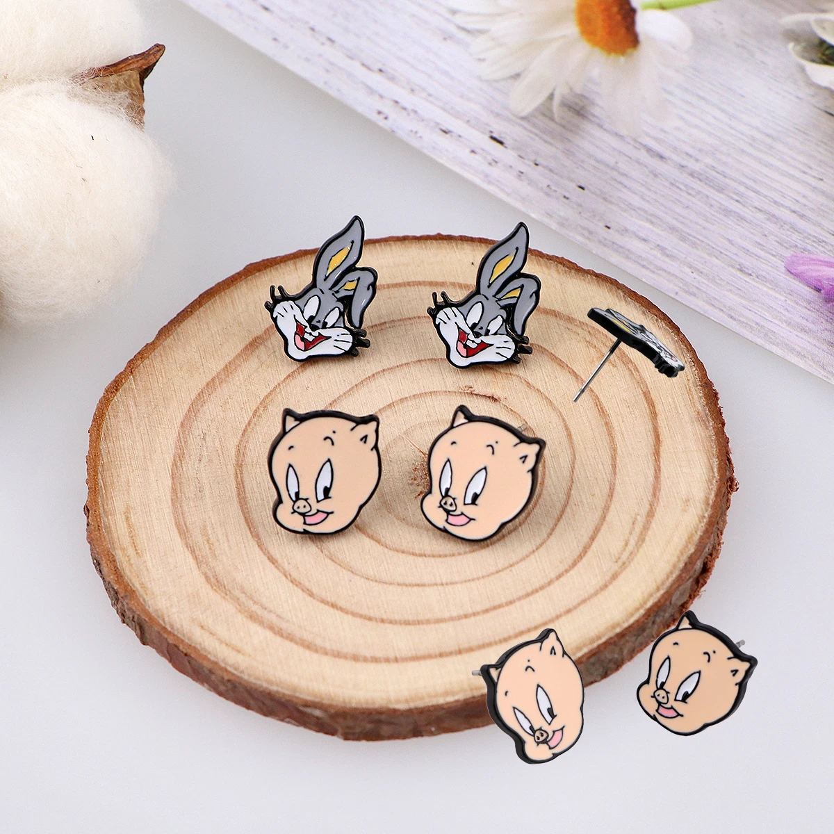 

Cartoon Earrings Animals Ear Studs Cute Studs Earrings Stainless Steel Piercing Earrings For Women Girls Kids Jewelry Gift