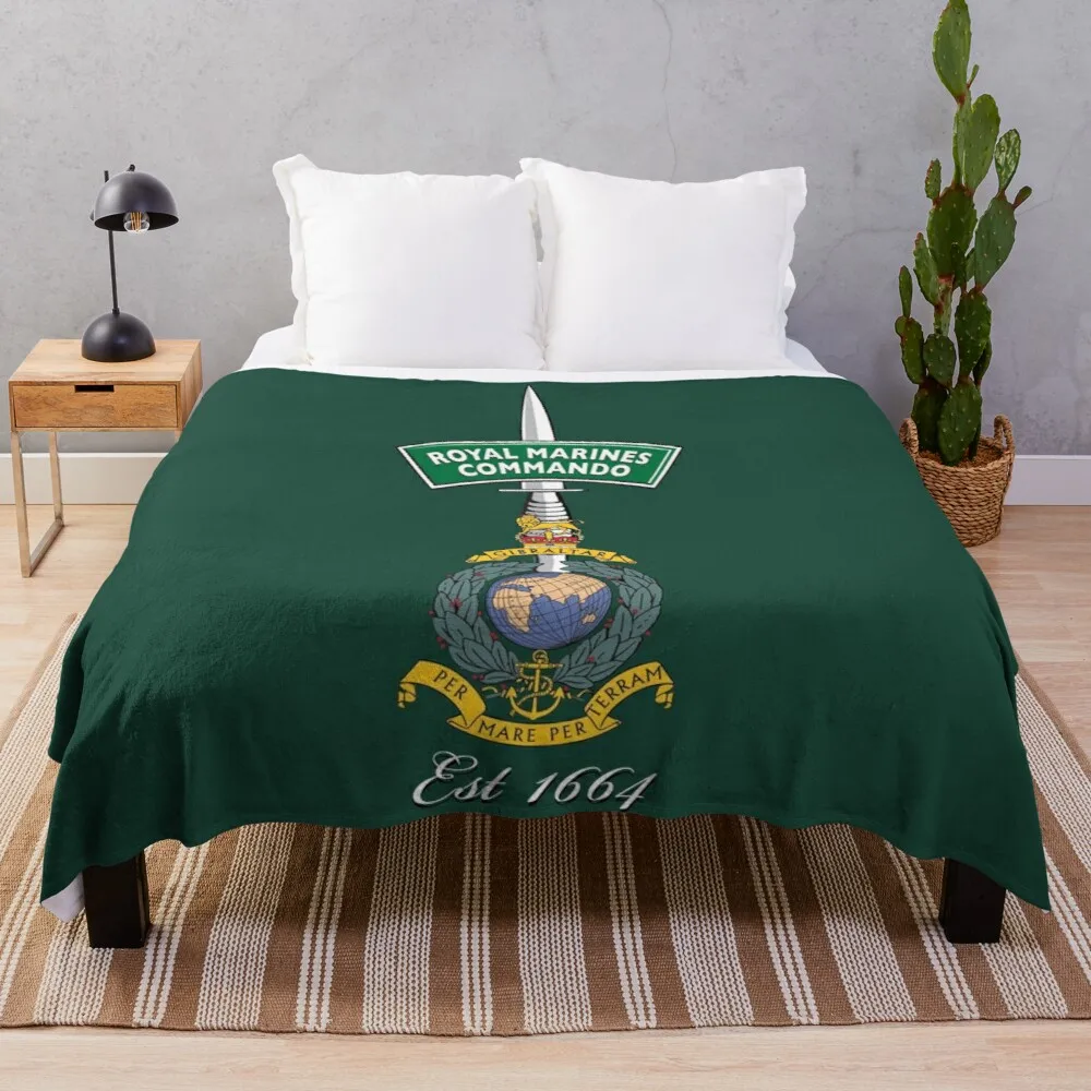 

Royal Marine Commando - Est 1664 Throw Blanket designer blanket