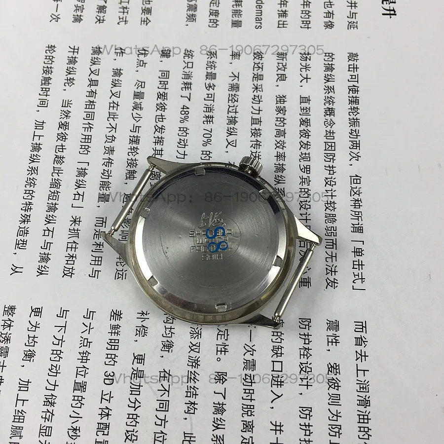 Фото Оригинальные механические часы Shanghai 8120 Type 17 с бриллиантами, белым циферблатом и римскими цифрами, диаметр 35 мм, с бесплатным ремешком 1 шт. №4