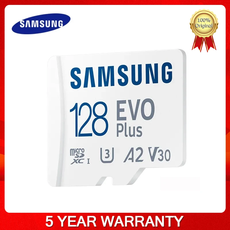 

SAMSUNG EVO Plus SD 256 128GB Micro SDXC Up-to 130MB/s Expanded Storage For Gaming Devices Android Tablets Smart Phones Memory