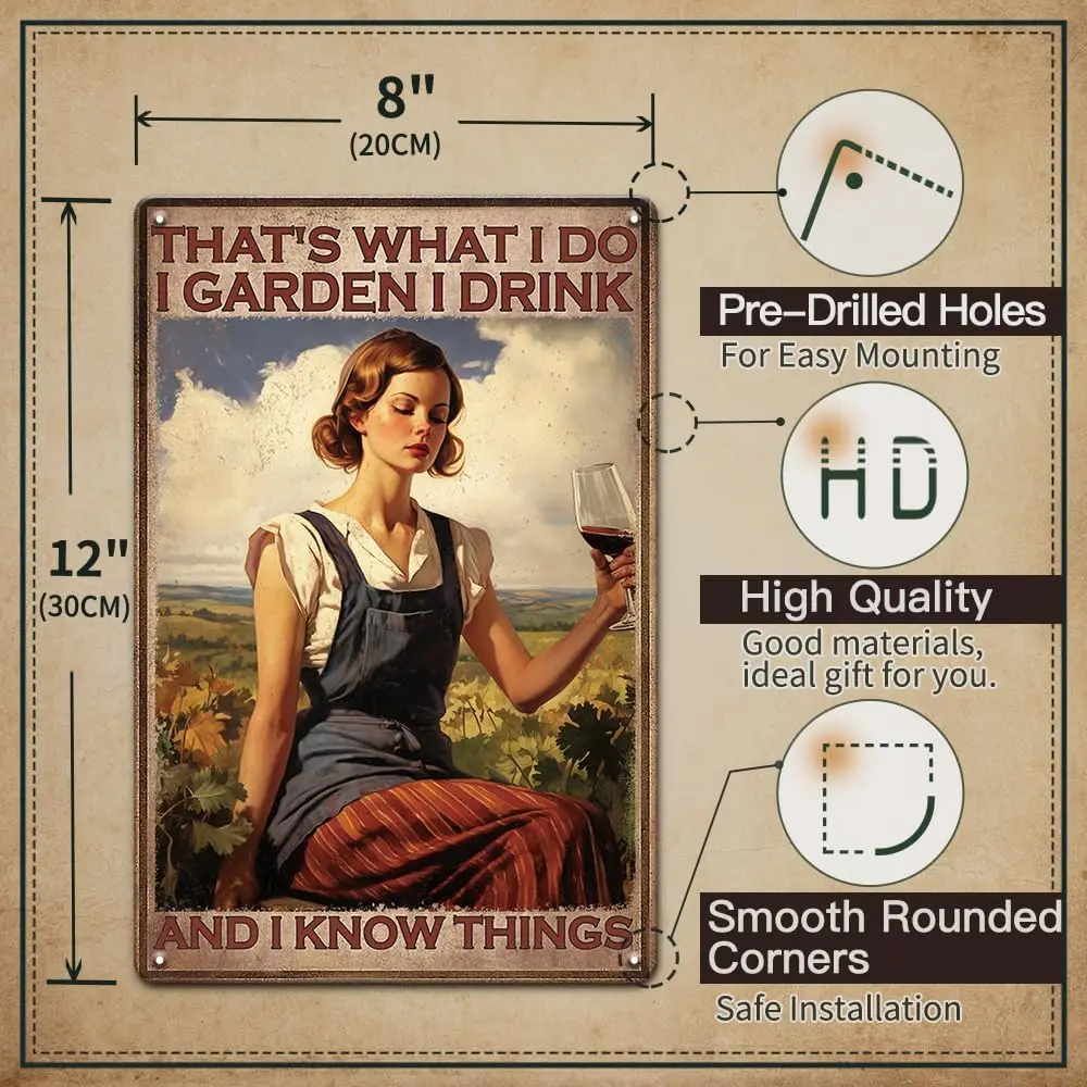 Винтажный металлический жестяной знак дневного света Забавный садовый декор-вот