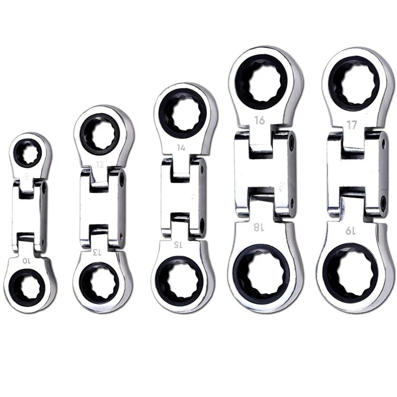 Набор комбинированных ключей с гибкой головкой LICG 5 предметов набор мини-ключей