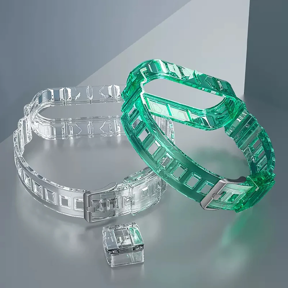 Transparent Strap for Xiaomi MiBand 8 Soft Silicone Band for Mi Band 8 Replacement TPU Correa Bracelet Watchband