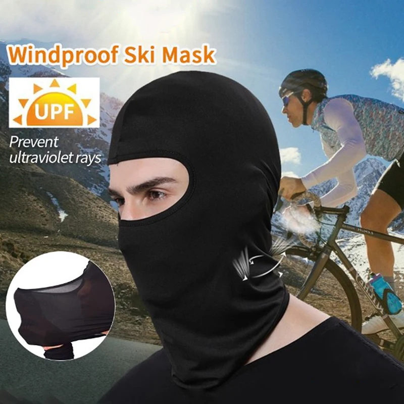 

Motorcycle Helmet Face Mask Cycling Full Cover Face Mask Scarf Hat Breathable UV Protection Bicycle Cap Mask