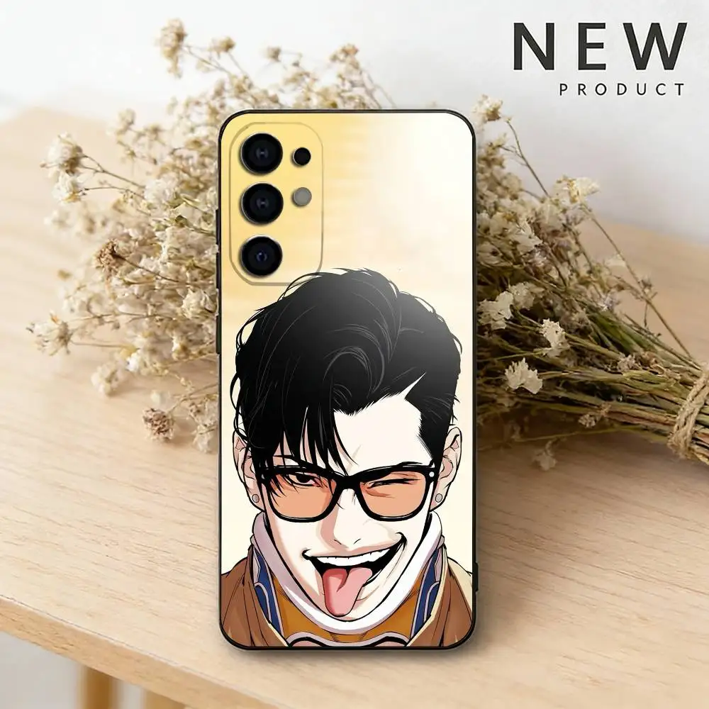 Фото Чехол для телефона с аниме-дизайном L-Lookism Manhwa для Samsung S26,25,24,21,22,23,30,20,Ultra,Plus,Fe,Lite, черный, мягкий чехол. №4