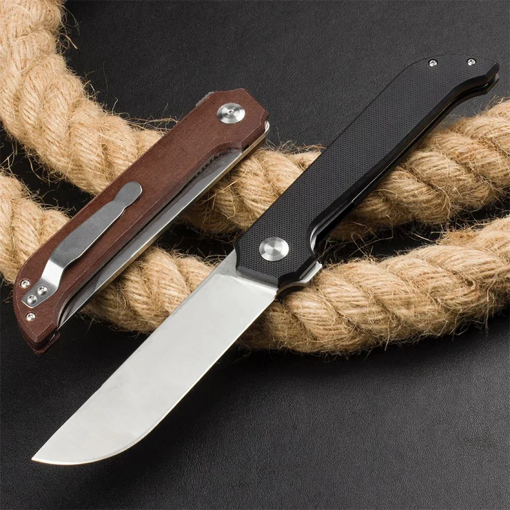 

NEW Maker - Volsma Pchak Folding Pocket Knife Sandvik Steel Blade Black G10 / Red Flax Handle Outdoor Camping Tactical Knives