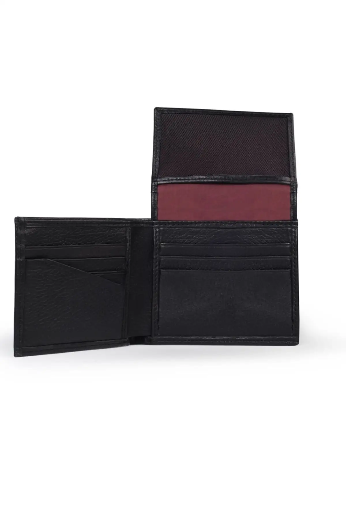 

Stylish Wallet Male Black Genuine Leather (S) credit Card Holder Clutch Case Quality Business Passport Card Bag ID Coin