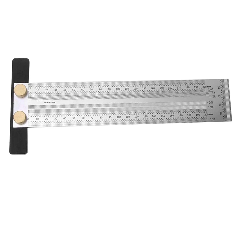 

Красивая Точная маркировочная Т-образная линейка из нержавеющей стали, Т-образная линейка, измерительный инструмент для маркировки с автом...