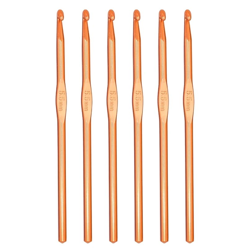 Набор высококачественных алюминиевых крючков для вязания 6 шт. набор прочных и