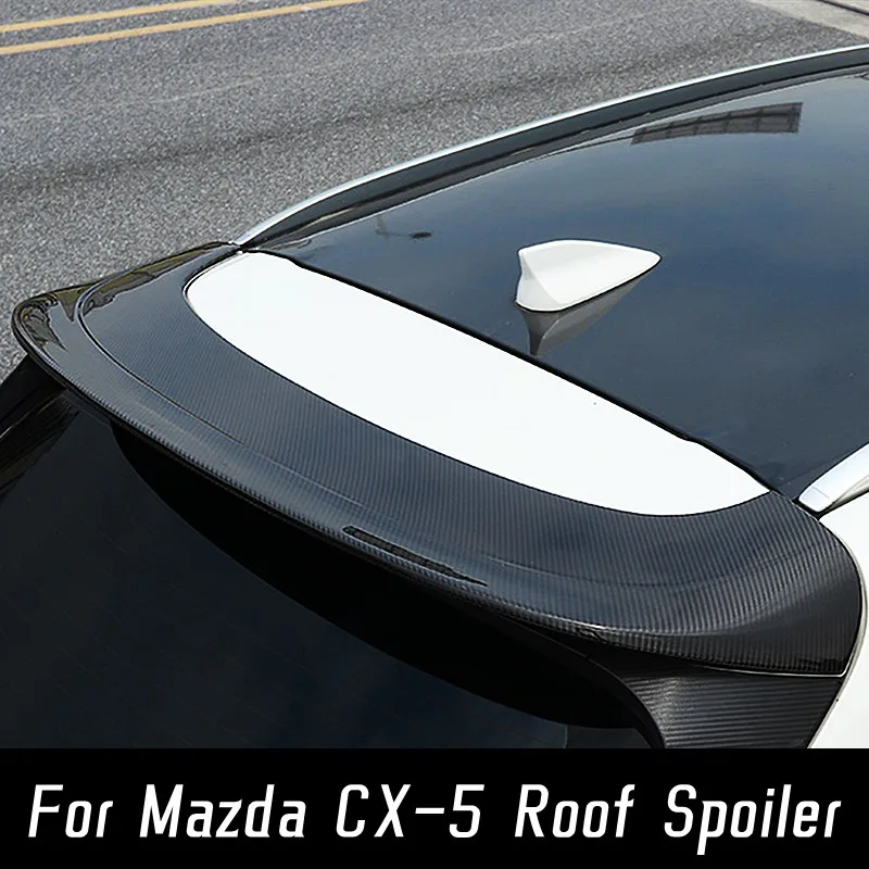 

Rear Trunk Lid ABS Black Carbon Roof Spoiler Wing Exterior Upgrade Tuning Accessories Parts For 2017-2022 Mazda CX-5 Hatchback