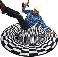 bubble kiss 3d vortex design round carpet floor rugs for living room bedroom kid room illusion round area trap rugs mat decor