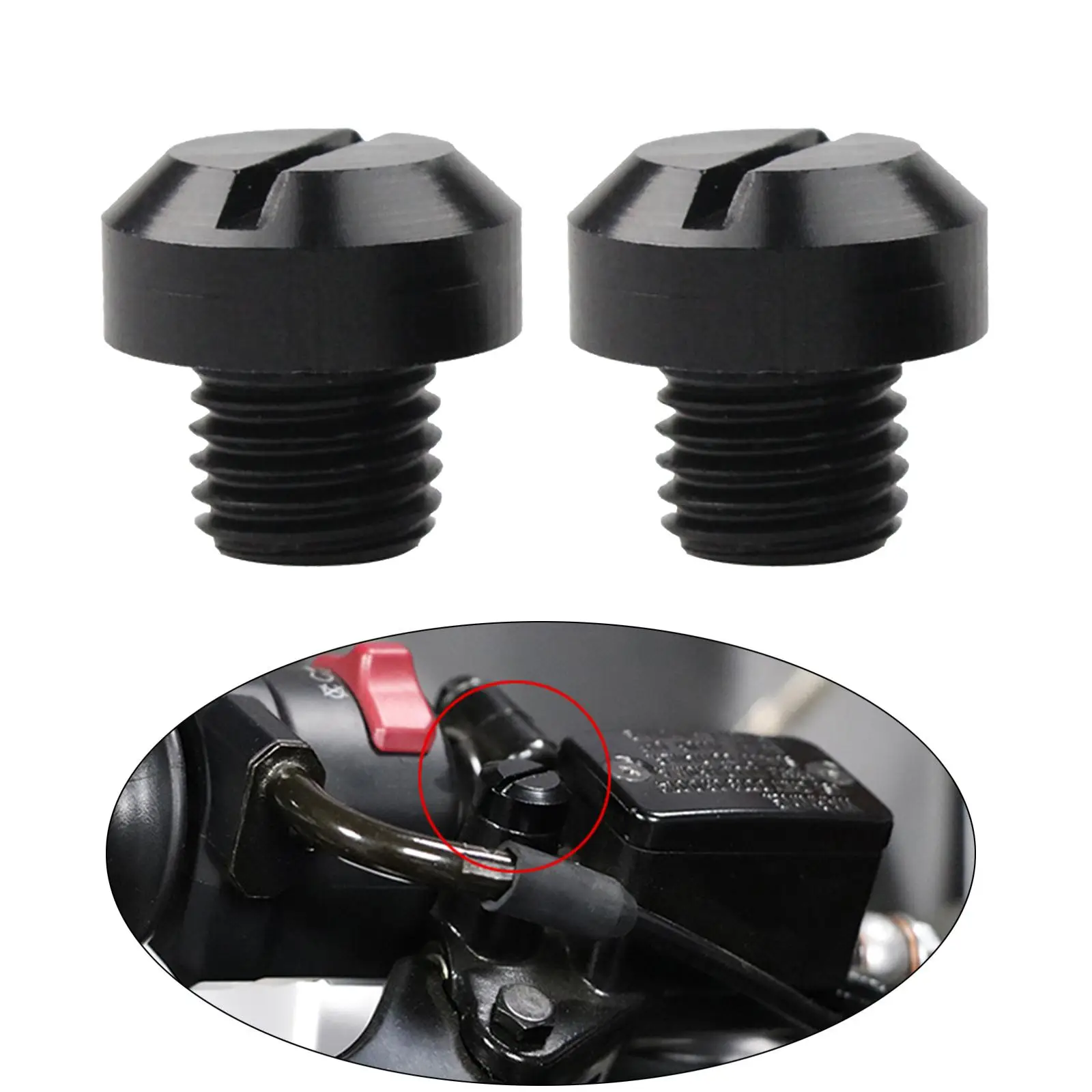 

2x 2 Pieces Motorcycle M10x1.25 Thread Hole Plugs Bolts Covers Caps Holder , Anodized Surface Strong And Durabl