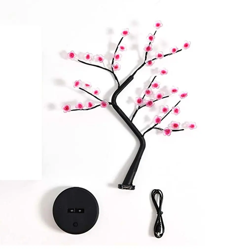 

2022 New LED Night Light Tree Bonsai Fairy Lights Home Decoration Night Lamp USB Battery Operated For Bedroom Bedside Table Lamp