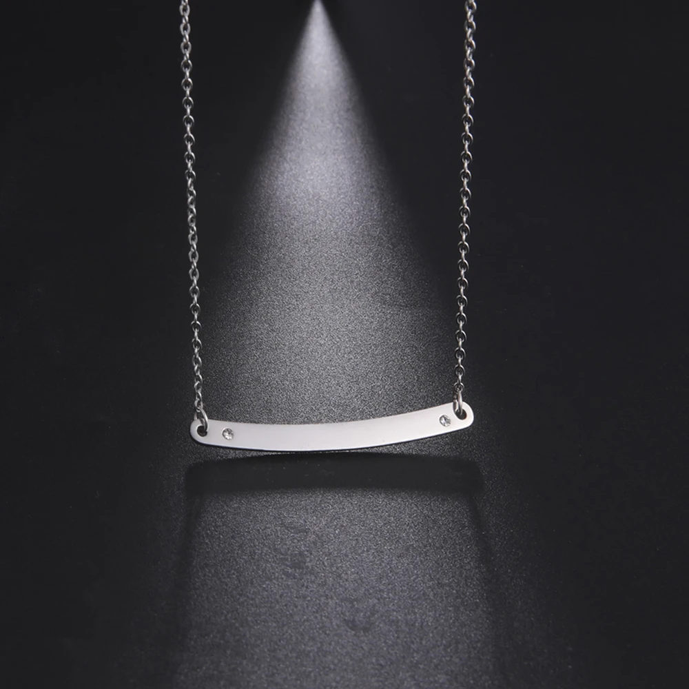 

Amaxer For Women Necklaces Simple Cross Bar Pendant Stainless Steel Necklace Fashion Jewellery