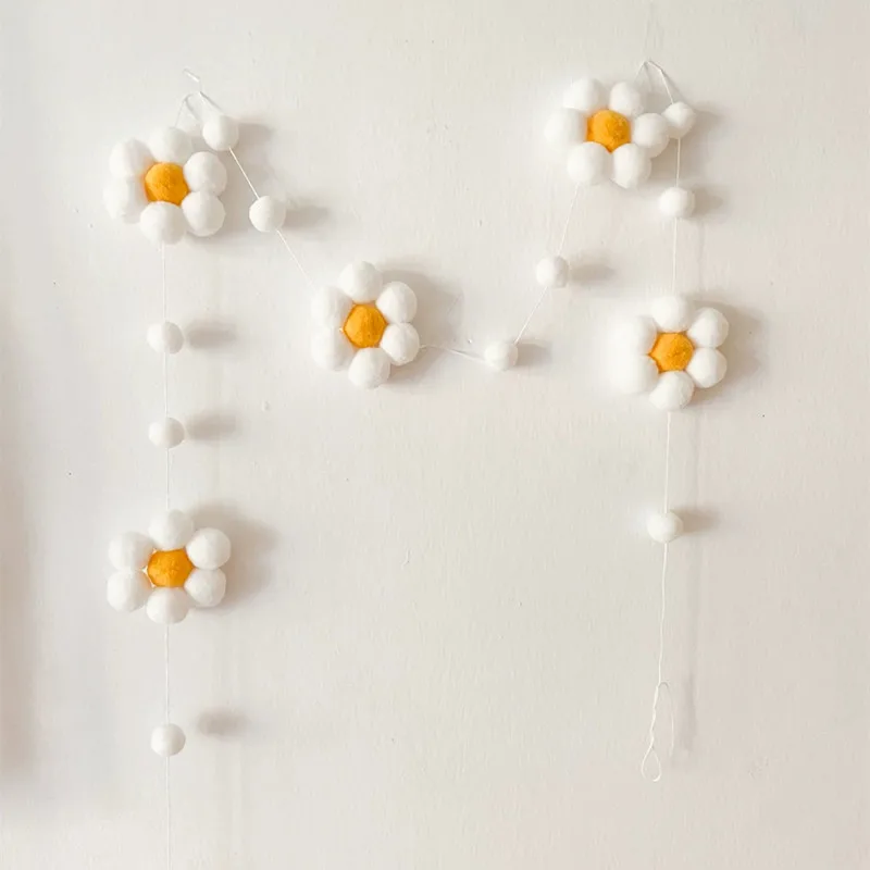 

Текстильная гирлянда из шерстяных шариков INS