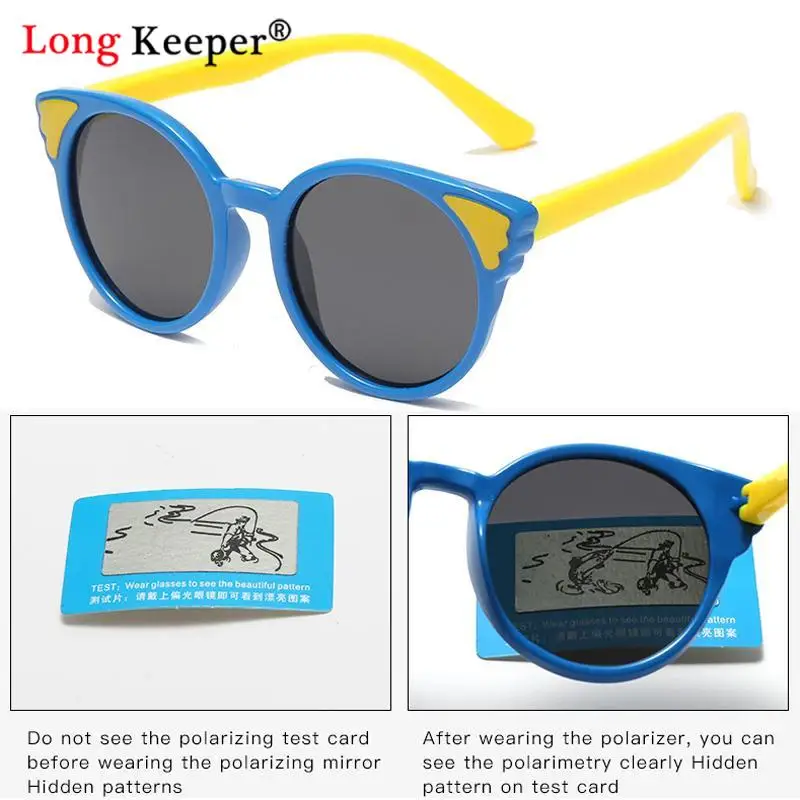 

Tr90 Polarized Sunglasses Kids Personality Cat Eye Chilren Protect Eyes Boy Girls Outdoor Uv400 Glasses 2022 Newest Gafas De