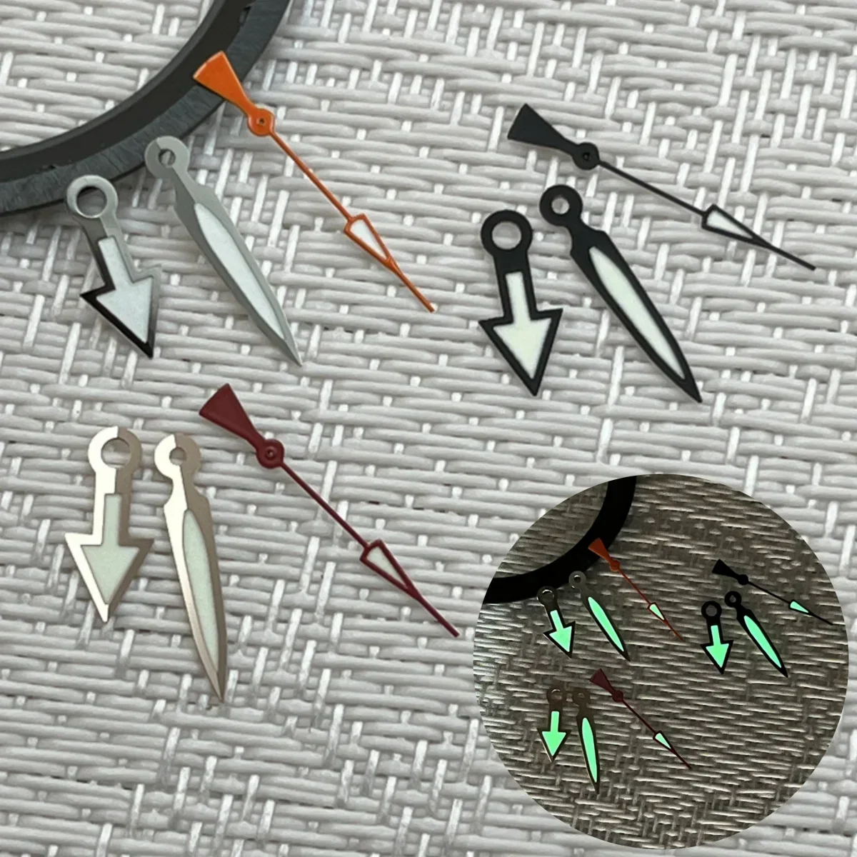 Треугольная игла NH35 указатель механические часы модификация иглы C3 зеленый