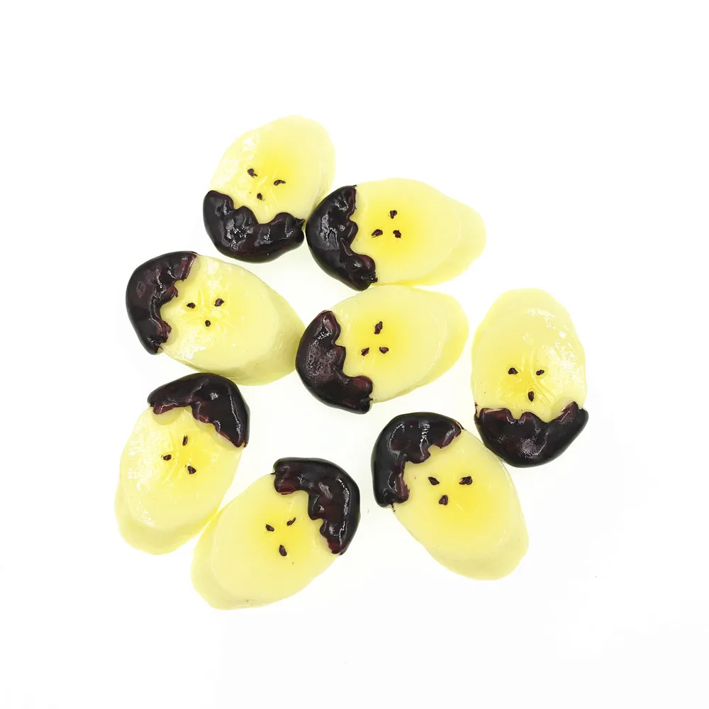 

10Pcs/lot Flat Back Resin Cabochon Simulation Banana Phone Case Decoration Hair Bows DIY Scrapbooking Embellishment Accessories