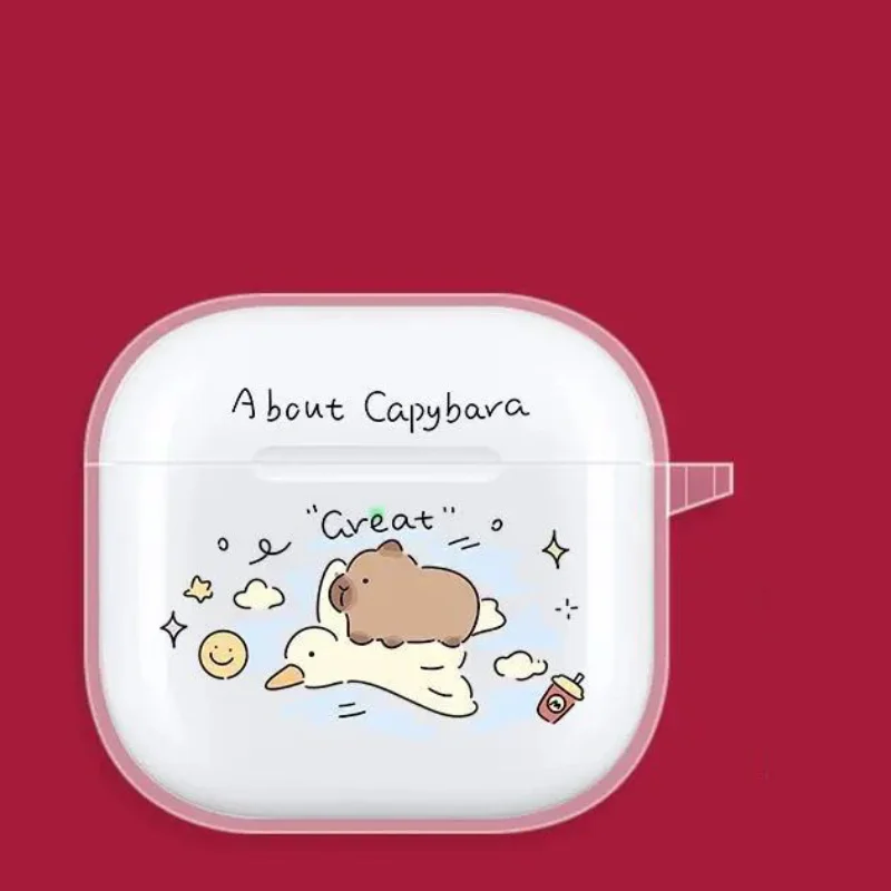 Чехол с рисунком капибары для Apple AirPods 1st 2nd 3rd 4 Pro 1 2 3 НОВЫЙ милый защитный чехол Capy