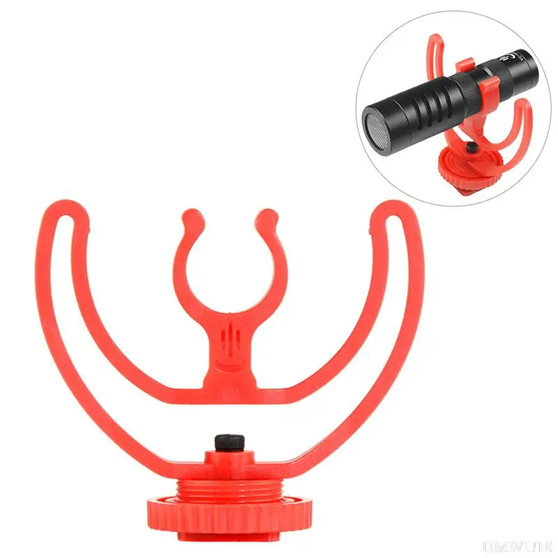 

1Pcs New Camera Hot Shoe Shock Mount with Rycote Lyre Bracket for Rode VideoMicro Videomic Me Microphone