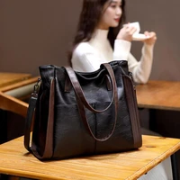 casual tote bag female luxury handbag large capacity shoulder bag for women ladies vintage pu leather crossbody bag sac a main
