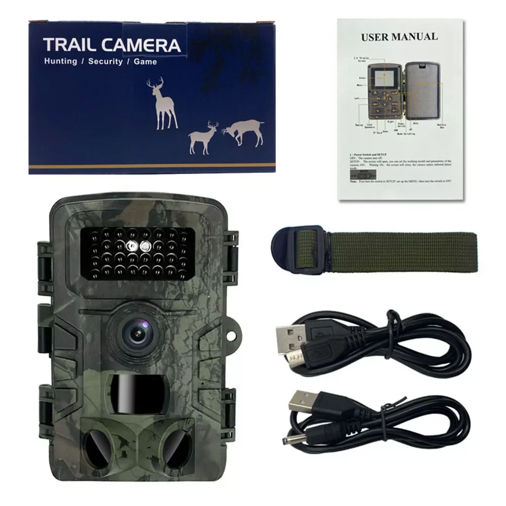 Hunting Trail Camera 20MP 1080P Waterproof PIR Infrared Night Vision Wildlife Cam Surveillance Tracking Monitor Camera