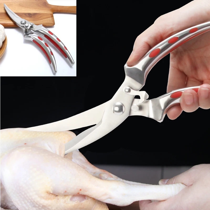 

Кухонные ножи из нержавеющей стали, ножницы, мощная куриная кость, утка, рыба, мясо, ножницы, чистое приготовление пищи для кухни, барбекю, до...